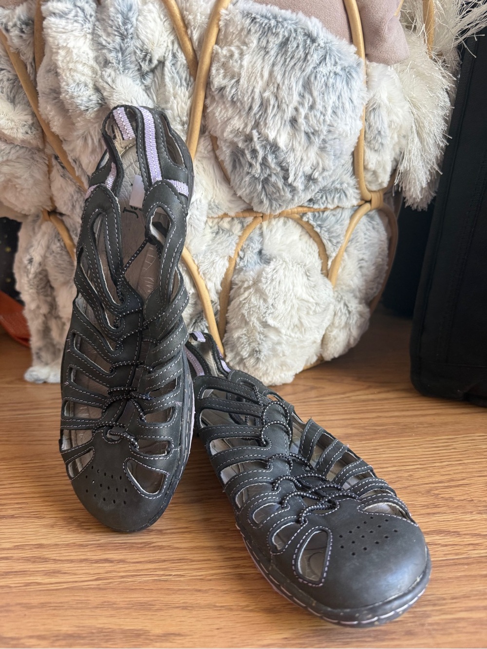 Jambu Black Purple Water Ready Closed Toe Sandals Sz 8.5 - Picture 5 of 12